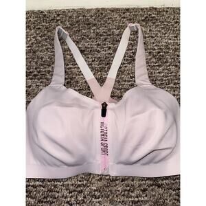 Victorias Secret Knockout Front Close High Support Sports Bra Pink 38C